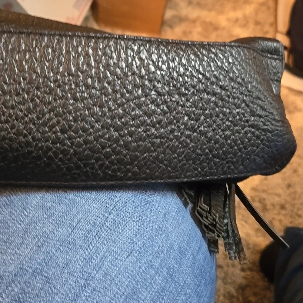 Black and Cream Leather Bag